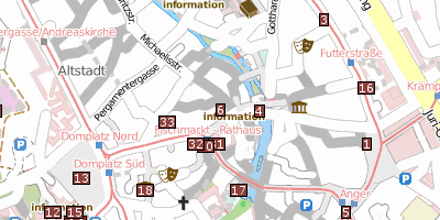 Alte Synagoge  Erfurt Stadtplan