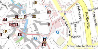 Stadtplan Kaufmannskirche 