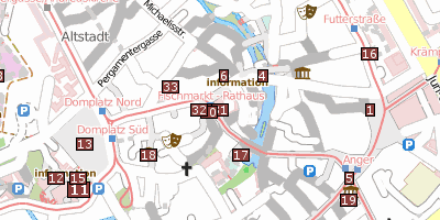 Stadtplan Rathaus  Erfurt