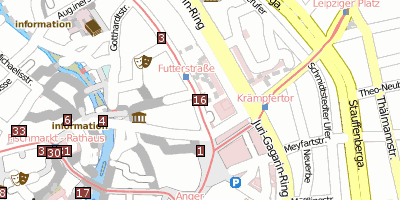 Stadtplan Stadtmuseum Erfurt